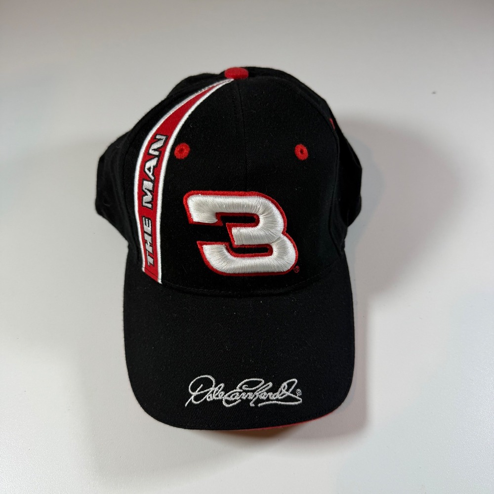 Winner's Circle Hat Mens OSFM Black Like New Dale Earnhardt 3 The Man NASCAR Cap